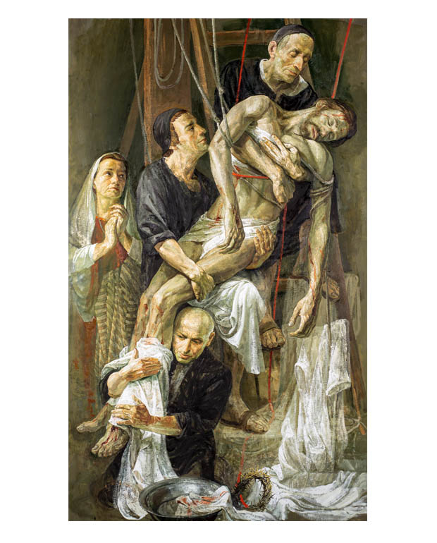 Deposizione (2014), olio su tela. Roma, chiesa del Gesù Deposizione (2014), olio su tela. Roma, chiesa del Gesù